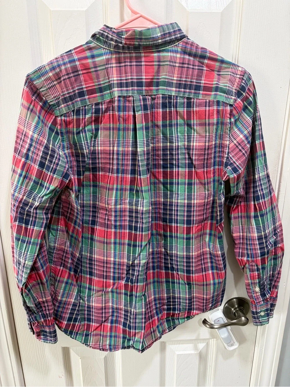 Ralph Lauren Red, Green & Navy Plaid Button-Down Shirt
